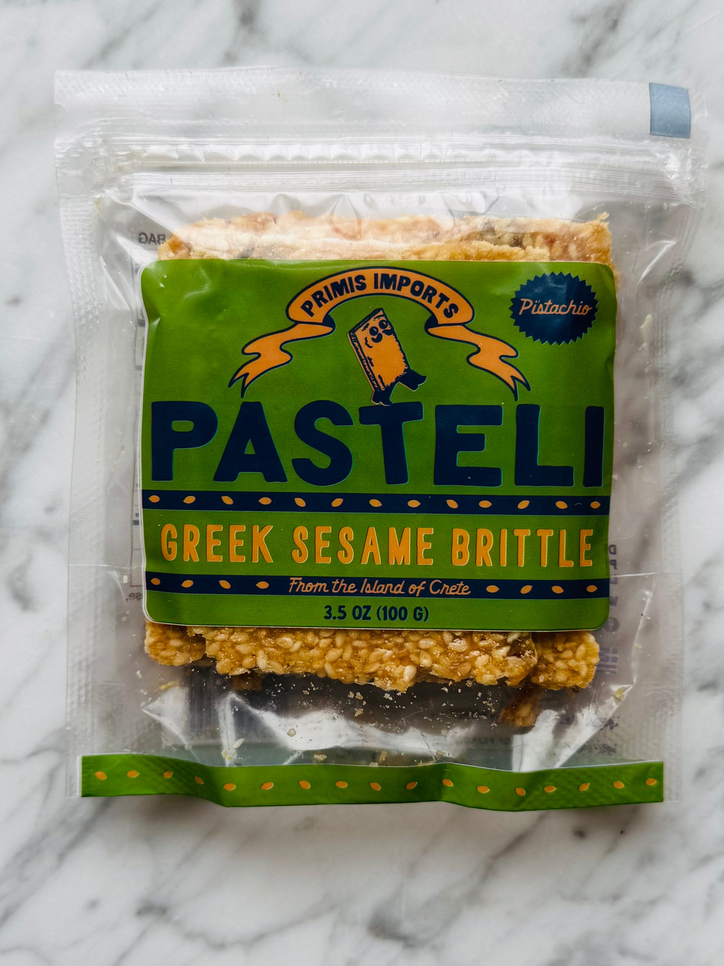 Pasteli Greek Sesame Brittle with Pistachio